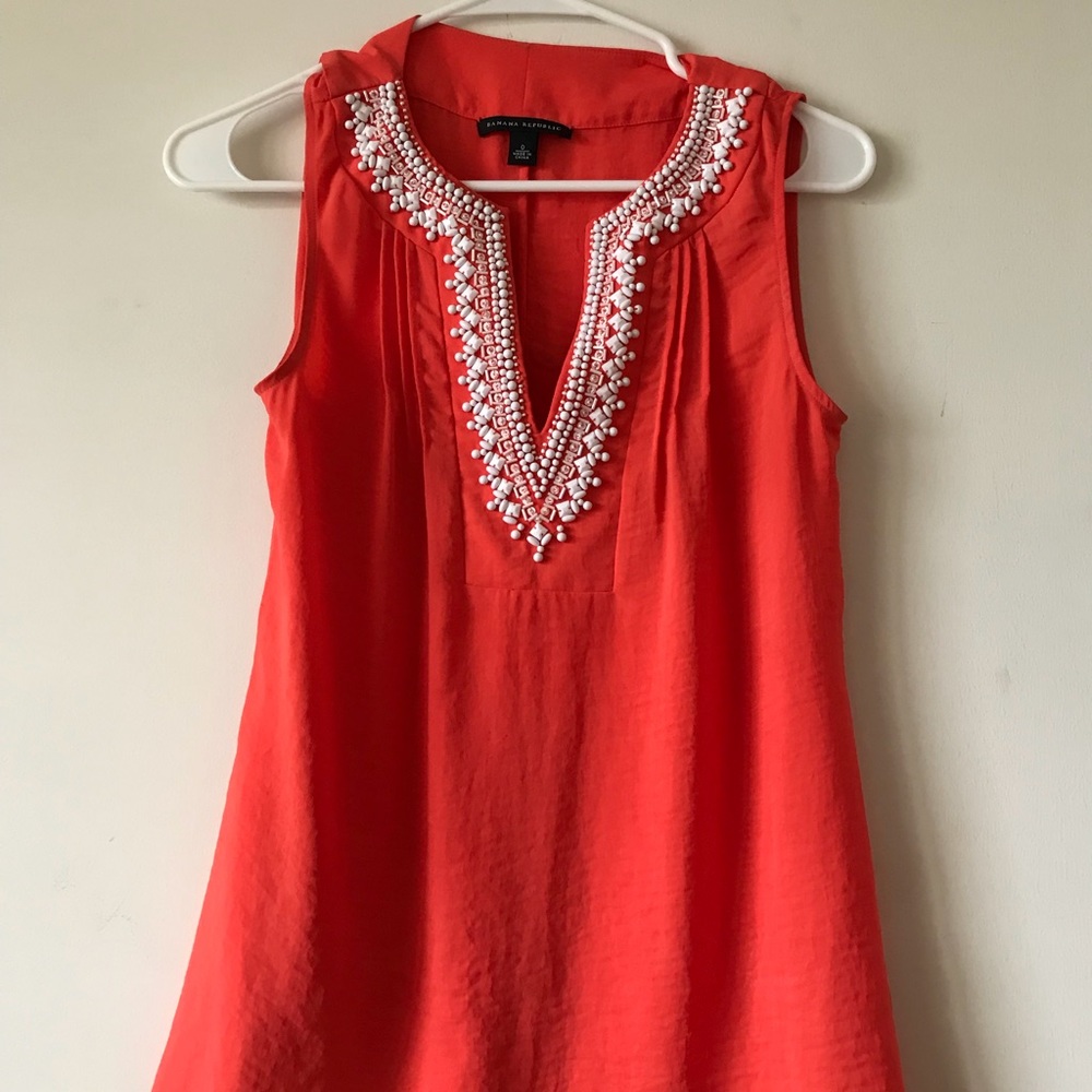 Coral preppy top